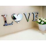 3D Mirror Wall Stickers Alphabet Letters In English