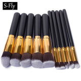 10 pcs Mini size Kabuki Brush Makeup Brush Set