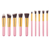 10 pcs Mini size Kabuki Brush Makeup Brush Set