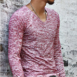 Slim Men's Summer T-Shirt Long Sleeve