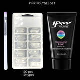 pink poly gel yayoge Nail Builder Gel varnish polish Set Polygel Quick Nail Extension hard Gel Camouflage UV LED lacquer