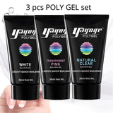 pink poly gel yayoge Nail Builder Gel varnish polish Set Polygel Quick Nail Extension hard Gel Camouflage UV LED lacquer