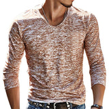 Slim Men's Summer T-Shirt Long Sleeve